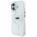 Etui Karl Lagerfeld IML Metal Karl Head MagSafe na iPhone 16 Plus - białe Karl Lagerfeld
