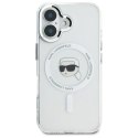 Etui Karl Lagerfeld IML Metal Karl Head MagSafe na iPhone 16 Plus - białe Karl Lagerfeld