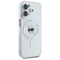 Etui Karl Lagerfeld IML Metal Karl Head MagSafe na iPhone 16 Plus - białe Karl Lagerfeld