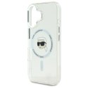 Etui Karl Lagerfeld IML Metal Karl Head MagSafe na iPhone 16 Plus - białe Karl Lagerfeld