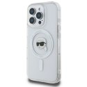 Etui Karl Lagerfeld IML Metal Karl Head MagSafe na iPhone 16 Pro - białe Karl Lagerfeld