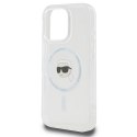 Etui Karl Lagerfeld IML Metal Karl Head MagSafe na iPhone 16 Pro - białe Karl Lagerfeld