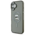 Etui Karl Lagerfeld IML Metal Karl Head MagSafe na iPhone 16 - czarne Karl Lagerfeld
