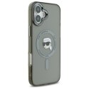 Etui Karl Lagerfeld IML Metal Karl Head MagSafe na iPhone 16 - czarne Karl Lagerfeld