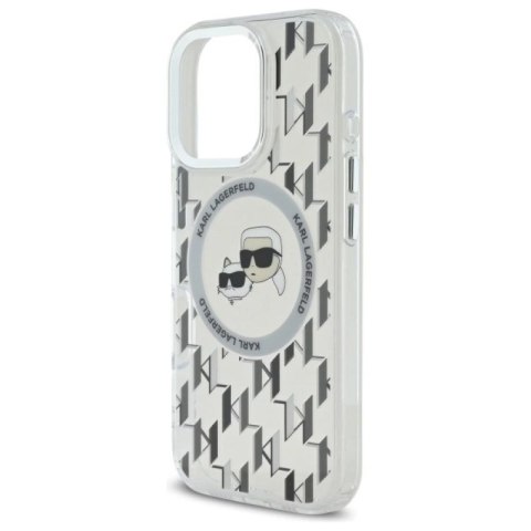 Etui Karl Lagerfeld IML Monogram Karl & Choupette Head MagSafe na iPhone 16 Pro - przezroczyste Karl Lagerfeld