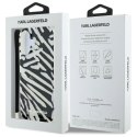 Etui Karl Lagerfeld IML Zebra Pattern & Cord na iPhone 16 - czarne Karl Lagerfeld