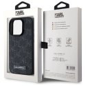 Etui Karl Lagerfeld Leather Monogram Metal Logo MagSafe na iPhone 15 Pro - czarne Karl Lagerfeld