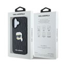 Etui Karl Lagerfeld Monogram Karl Head Pin na iPhone 16 - czarne Karl Lagerfeld