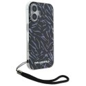 Etui Karl Lagerfeld Zebra With Cord na iPhone 16 Plus - fioletowe Karl Lagerfeld