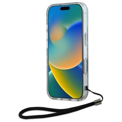 Etui Karl Lagerfeld Zebra With Cord na iPhone 16 Plus - fioletowe Karl Lagerfeld