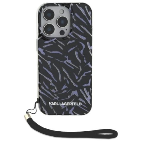 Etui Karl Lagerfeld Zebra With Cord na iPhone 16 Pro Max - fioletowe Karl Lagerfeld