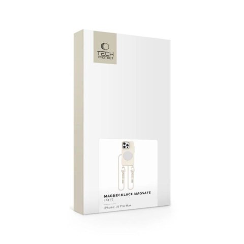 Etui Tech-Protect MagNecklace MagSafe na iPhone 16 Pro Max - beżowe Tech-Protect