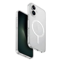 Etui UNIQ Clario Magclick Charging z MagSafe na iPhone 16 - przezroczyste UNIQ