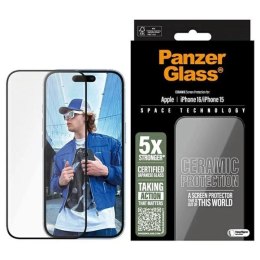 Szkło hartowane PanzerGlass Ceramic Screen Protector Ultra-Wide Fit na iPhone 16 PanzerGlass