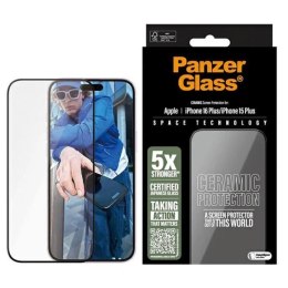 Szkło hartowane PanzerGlass Ceramic Screen Protector Ultra-Wide Fit na iPhone 16 Plus PanzerGlass