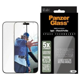Szkło hartowane PanzerGlass Ceramic Screen Protector Ultra-Wide Fit na iPhone 16 Pro Max PanzerGlass