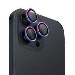 Szkło hartowane UNIQ Optix Aluminium Camera Lens Protector na aparat telefonu z aplikatorem do iPhone 16 Pro / 16 Pro Max - opal UNIQ