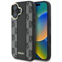 Etui DKNY Checkered Pattern Magsafe na iPhone 16 Plus - czarne DKNY