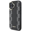 Etui DKNY Checkered Pattern Magsafe na iPhone 16 Plus - czarne DKNY