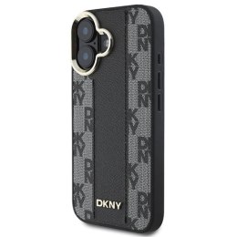 Etui DKNY Checkered Pattern Magsafe na iPhone 16 Plus - czarne DKNY