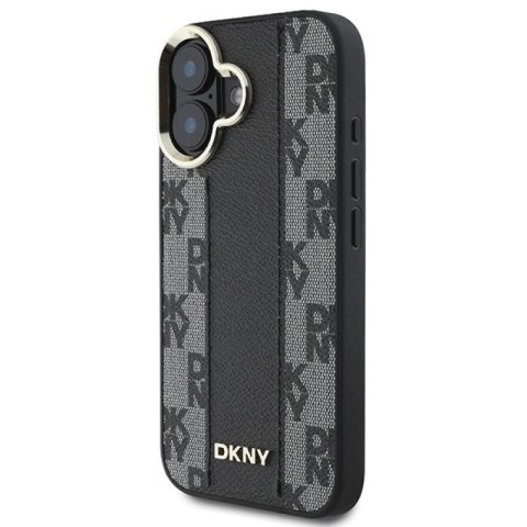 Etui DKNY Checkered Pattern Magsafe na iPhone 16 Plus - czarne DKNY