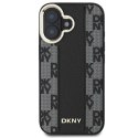Etui DKNY Checkered Pattern Magsafe na iPhone 16 Plus - czarne DKNY