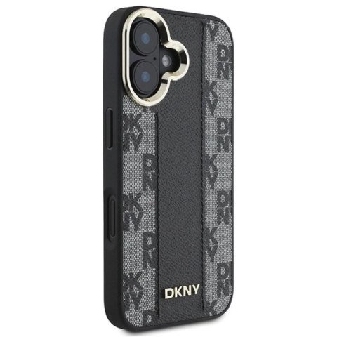 Etui DKNY Checkered Pattern Magsafe na iPhone 16 Plus - czarne DKNY