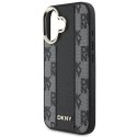 Etui DKNY Checkered Pattern Magsafe na iPhone 16 Plus - czarne DKNY
