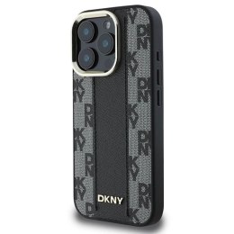 Etui DKNY Checkered Pattern Magsafe na iPhone 16 Pro Max - czarne DKNY