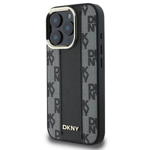 Etui DKNY Checkered Pattern Magsafe na iPhone 16 Pro Max - czarne DKNY