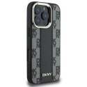 Etui DKNY Checkered Pattern Magsafe na iPhone 16 Pro Max - czarne DKNY