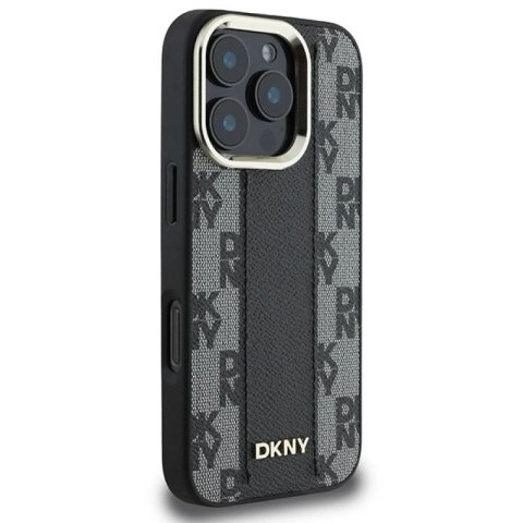 Etui DKNY Checkered Pattern Magsafe na iPhone 16 Pro Max - czarne DKNY