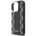 Etui DKNY Checkered Pattern Magsafe na iPhone 16 Pro Max - czarne DKNY