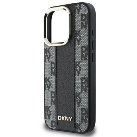Etui DKNY Checkered Pattern Magsafe na iPhone 16 Pro Max - czarne DKNY