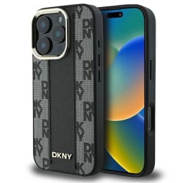 Etui DKNY Checkered Pattern Magsafe na iPhone 16 Pro - czarne DKNY