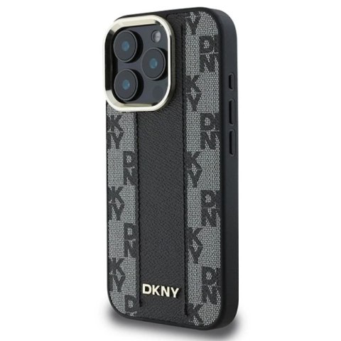 Etui DKNY Checkered Pattern Magsafe na iPhone 16 Pro - czarne DKNY
