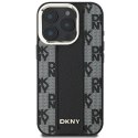 Etui DKNY Checkered Pattern Magsafe na iPhone 16 Pro - czarne DKNY