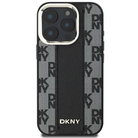 Etui DKNY Checkered Pattern Magsafe na iPhone 16 Pro - czarne DKNY