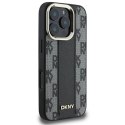 Etui DKNY Checkered Pattern Magsafe na iPhone 16 Pro - czarne DKNY