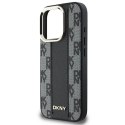 Etui DKNY Checkered Pattern Magsafe na iPhone 16 Pro - czarne DKNY