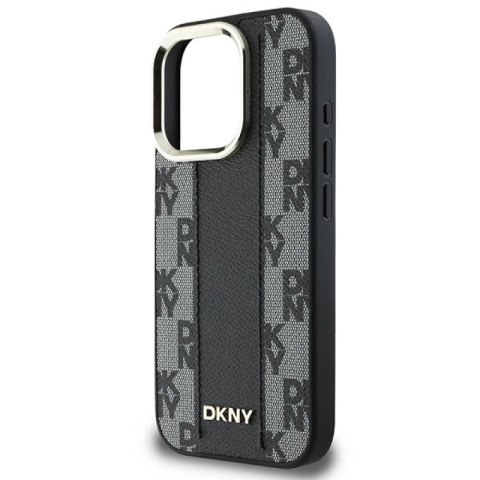 Etui DKNY Checkered Pattern Magsafe na iPhone 16 Pro - czarne DKNY