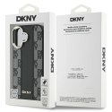Etui DKNY Checkered Pattern Magsafe na iPhone 16 - czarne DKNY