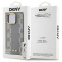 Etui DKNY Leather Checkered Mono Pattern MagSafe na iPhone 14 Pro Max - beżowe DKNY