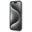 Etui DKNY Leather Checkered Mono Pattern MagSafe na iPhone 15 Plus - beżowe DKNY