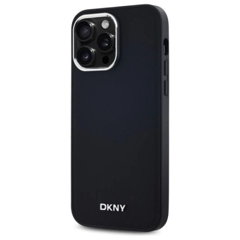 Etui DKNY Plain Logo MagSafe na iPhone 14 Pro Max - czarne DKNY