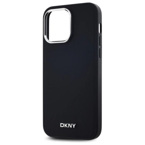 Etui DKNY Plain Logo MagSafe na iPhone 14 Pro Max - czarne DKNY