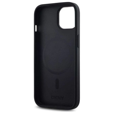 Etui DKNY Plain Logo MagSafe na iPhone 15 Plus - czarne DKNY