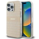 Etui DKNY Repeat Texture Pattern & Stripe MagSafe na iPhone 16 Pro - różowe DKNY