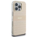Etui DKNY Repeat Texture Pattern & Stripe MagSafe na iPhone 16 Pro - różowe DKNY