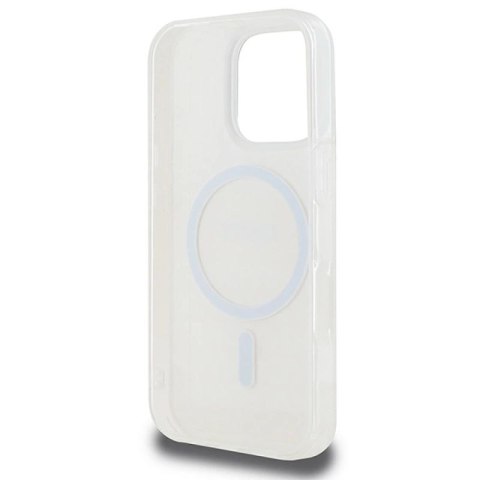 Etui DKNY Repeat Texture Pattern & Stripe MagSafe na iPhone 16 Pro - różowe DKNY